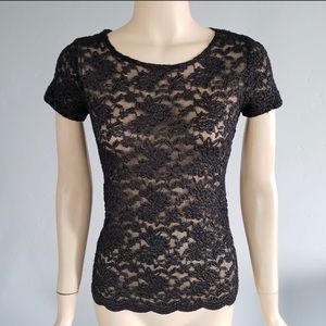 Lace Sheer top size medium